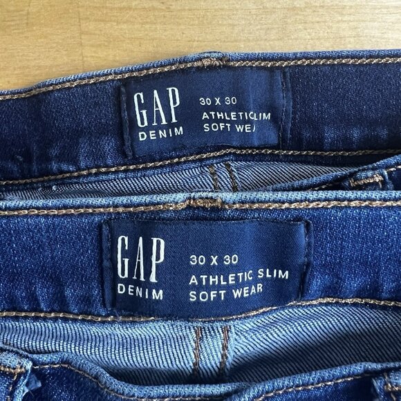 Gap Jeans Athletic Slim Fit Straight Leg Medium Wash Men's Size 30 (Bundle of 2) - Picture 5 of 8